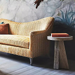 Дизайнерский журнальный стол с круглой каменной столешницей Utezu варинант исполнения - 3 | Loft Concept в Сочи