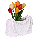 Кашпо в виде сумки Bag Vase White варинант исполнения - 1 | Loft Concept в Сочи