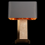 Настольная лампа с основанием из натурального камня c серым прямоугольным абажуром Lapis Tiburtinus варинант исполнения - 4 | Loft Concept в Сочи