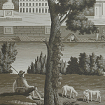 Обои ручная роспись Monuments of Paris Eau Forte on scenic paper варинант исполнения - 1 | Loft Concept в Сочи