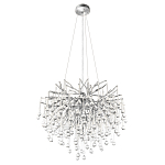 Люстра подвесная с прозрачными стеклянными подвесками в форме капель Диаметр 60 см Droplet Chandelier варинант исполнения - 12 | Loft Concept в Сочи