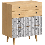 Комод с принтом на ящиках Elise Chest of Drawers варинант исполнения - 11 | Loft Concept в Сочи