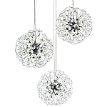 Подвесной светильник с 3-мя плафонами Crystal Dandelions Chrome Hanging Lamp варинант исполнения - 1 | Loft Concept в Сочи