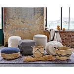 Круглый вязаный пуф Yellow Knitted Ball Pouf варинант исполнения - 3 | Loft Concept в Сочи