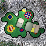 Дизайнерский ковер с цветами Poltronova Tappeto Prato Rug варинант исполнения - 7 | Loft Concept в Сочи