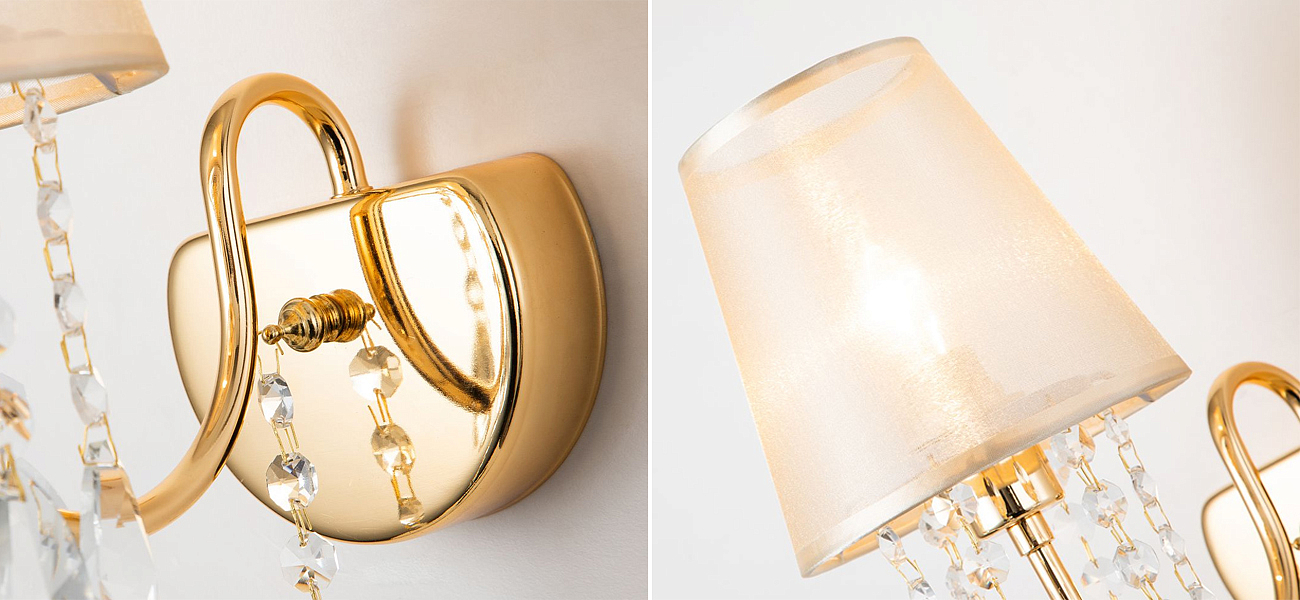 Бра золотого цвета с хрустальным декором Dainty Light Бра золотого цвета с хрустальным декором Dainty Light - Loft-Concept в Сочи