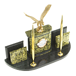 Настольный письменный набор из змеевика и бронзы с декором в виде орла Successful Leader варинант исполнения - 2 | Loft Concept в Сочи