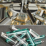 Дизайнерская люстра AQUA Blue Lagoon бирюзовое стекло несколько ярусов варинант исполнения - 3 | Loft Concept в Сочи