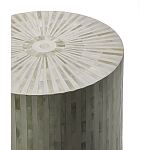 Круглый приставной столик с инкрустацией RADIAL BONE INLAY SIDE TABLE варинант исполнения - 1 | Loft Concept в Сочи