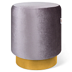 Пуф фиолетовый велюр на золотом металлическом основании Golden Belt варинант исполнения - 1 | Loft Concept в Сочи