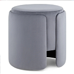 Пуф Alice Poof Grey Серый велюр варинант исполнения - 1 | Loft Concept в Сочи