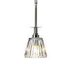 Подвесной светильник хромированного цвета с граненым прозрачным стеклянным плафоном Elstead Lighting варинант исполнения - 1 | Loft Concept в Сочи