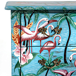 Комод с росписью Розовый фламинго L.XV CHEST OF DRAWERS Flowers with Flamingo варинант исполнения - 3 | Loft Concept в Сочи