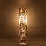 Торшер из перламутра на металлическом каркасе Indonesian Cylinder варинант исполнения - 5 | Loft Concept в Сочи
