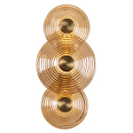 Бра со стеклянными плафонами янтарного цвета в форме дисков Savio Glass Disc варинант исполнения - 1 | Loft Concept в Сочи