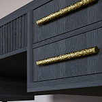 Большой Рабочий стол Primo с 5 выдвижными ящиками Черный дуб варинант исполнения - 4 | Loft Concept в Сочи