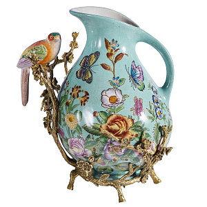 Кувшин с птичкой и  цветочным рисунком Blue Garden