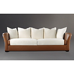 Элитарный современный диван Birmingham с кожаной спинкой варинант исполнения - 1 | Loft Concept в Сочи