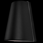 Уличный настенный светильник светодиодный конусообразной формы черного цвета из металла Urban Minimalist варинант исполнения - 1 | Loft Concept в Сочи