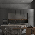 Подвсеной светильник светодиодный металлический цилиндрической формы черно-белый Trumpet tube варинант исполнения - 5 | Loft Concept в Сочи