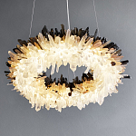 Люстра кргулая светодиодная из дымчатых и прозрачных необработанных кристаллов Raw Crystal варинант исполнения - 2 | Loft Concept в Сочи