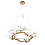 Люстра подвесная с прозрачными стеклянными птичками на ветвях Диаметр 100 см Serip Voa варинант исполнения - 4 | Loft Concept в Сочи