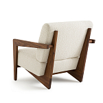 Кресло Avalon White Boucle из массива ореха варинант исполнения - 2 | Loft Concept в Сочи