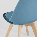 Стул с мягким велюровым сиденьем Arvika Blue варинант исполнения - 6 | Loft Concept в Сочи