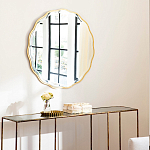 Золотое настенное зеркало Yvon Mirror варинант исполнения - 3 | Loft Concept в Сочи