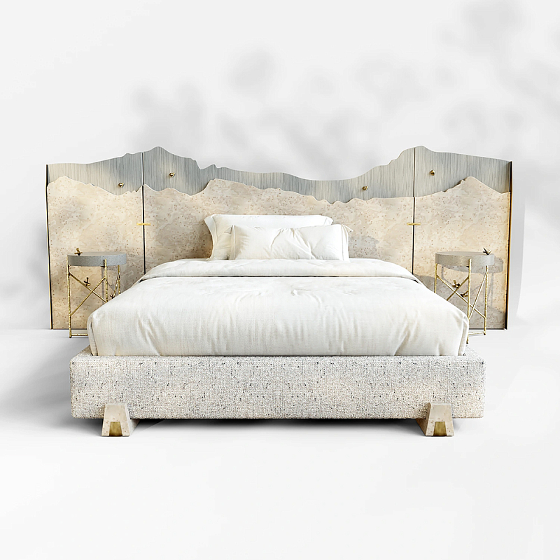 Кровать Okinawa Бежевый Лазурь в Сочи | Loft Concept 