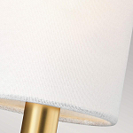 Бра с прямоугольным основанием цвета латунь и 2-мя белыми цилиндрическими льняными абажурами Feiss варинант исполнения - 3 | Loft Concept в Сочи