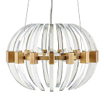 Люстра круглая с прозрачными элементами в форме полумесяца Crystal Crescent варинант исполнения - 4 | Loft Concept в Сочи