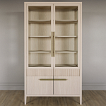 Витрина Primo со стеклянными фасадами и буфетом шпон Светлый дуб варинант исполнения - 2 | Loft Concept в Сочи