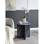 Столик кофейный с столешницей из черного мрамора Compact Black Marble Table варинант исполнения - 7 | Loft Concept в Сочи