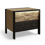 Тумба 2 ящика с подсветкой на рельефном фасаде Warm Industrial варинант исполнения - 3 | Loft Concept в Сочи