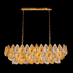 Люстра овальная с многослойными белыми и прозрачными подвесками Character Chandelier варинант исполнения - 1 | Loft Concept в Сочи