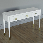 Дизайнерский Письменный стол Elsa Dreams White с тремя ящиками варинант исполнения - 3 | Loft Concept в Сочи