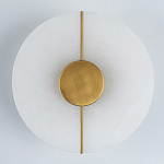 Бра с плафоном из камня в форме диска Buccio Stone Disk Wall Lamp варинант исполнения - 3 | Loft Concept в Сочи