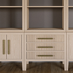 Модульный стеллаж Primo из трех составных элементов Светлый дуб варинант исполнения - 6 | Loft Concept в Сочи