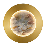 Бра в форме диска цвета латунь Brass Borders варинант исполнения - 1 | Loft Concept в Сочи