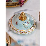 Шкатулка с крышкой из голубого фарфора с риунком птиц и цветов Blue Garden варинант исполнения - 5 | Loft Concept в Сочи