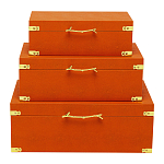 Комплект оранжевых чемоданов Golden Twigs варинант исполнения - 1 | Loft Concept в Сочи