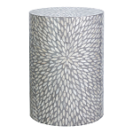 Столик с инкрустацией с перламутровым узором Flower Grey варинант исполнения - 1 | Loft Concept в Сочи