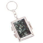 Зеркало брелок складное двухстороннее из натурального камня Серафинит Stone Mirrors варинант исполнения - 1 | Loft Concept в Сочи