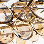 Люстра с круглыми стеклянными подвесками Cardiel Amber Glass Chandelier варинант исполнения - 4 | Loft Concept в Сочи