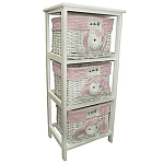 Стеллаж для детской с животными с плетенными корзинами Cute Elephant варинант исполнения - 1 | Loft Concept в Сочи