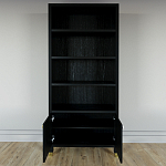 Книжный Стеллаж Elsa Dreams Black с задней стенкой варинант исполнения - 4 | Loft Concept в Сочи