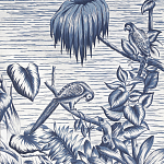 Обои ручная роспись Le Brésil Mer Bleue варинант исполнения - 1 | Loft Concept в Сочи