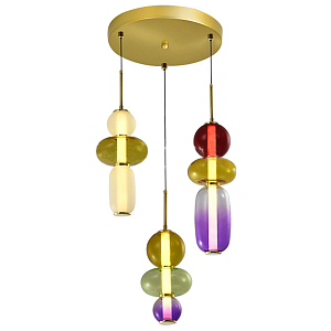 Каскадная люстра Pebbles A в стиле Bomma 3 плафона