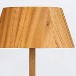 Настольная лампа со скошенным конусовидным абажуром и фигурной ножкой в цвете тик Accord Lighting варинант исполнения - 4 | Loft Concept в Сочи